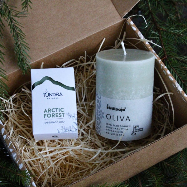 LAHJASETTI "METS&Auml;N TUNNELMA" joululahjalaatikossa